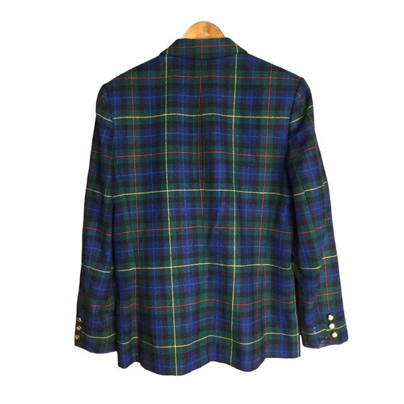 Pendleton Virgin Wool Blazer Jacket Notch Lapel Two Button Front Plaid Women - Picture 4 of 7